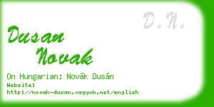 dusan novak business card